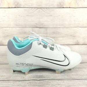 Nike White and Teal Softball Cleats 8.5